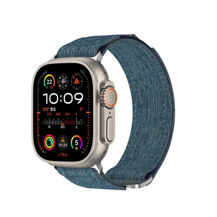 Kalebol Canvas Pattern Nylon Loop Strap, For Apple Watch 46mm / 49mm / 45mm / 44mm, For Apple Watch 42mm / 41mm / 40mm / 38mm
