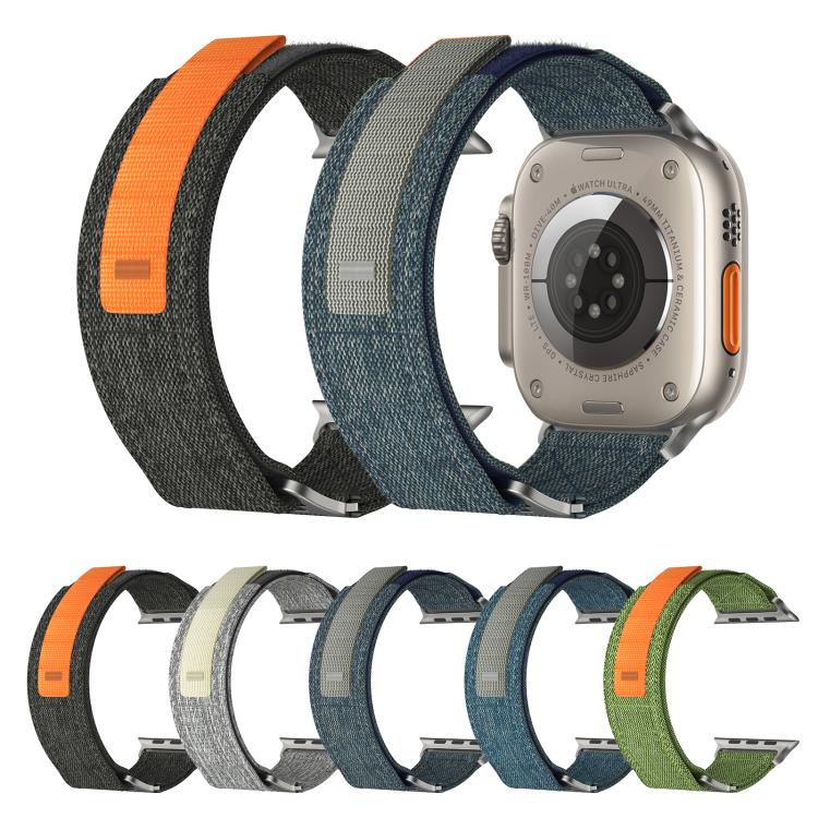 Kalebol Canvas Pattern Nylon Loop Strap, For Apple Watch 46mm / 49mm / 45mm / 44mm, For Apple Watch 42mm / 41mm / 40mm / 38mm