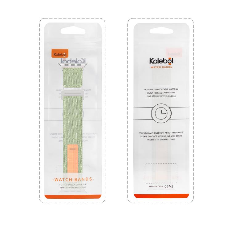 Kalebol Canvas Pattern Nylon Loop Strap, For Apple Watch 46mm / 49mm / 45mm / 44mm, For Apple Watch 42mm / 41mm / 40mm / 38mm