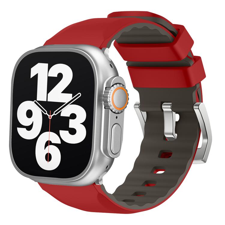 Kalebol Contrast Two-tone Silicone Strap, For Apple Watch 46mm / 49mm / 45mm / 44mm, For Apple Watch 42mm / 41mm / 40mm / 38mm