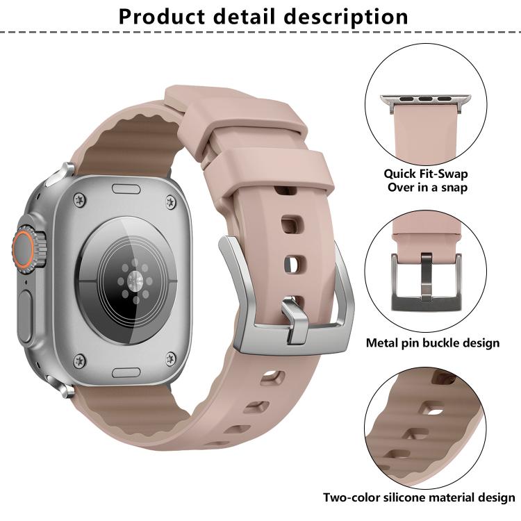 Kalebol Contrast Two-tone Silicone Strap, For Apple Watch 46mm / 49mm / 45mm / 44mm, For Apple Watch 42mm / 41mm / 40mm / 38mm