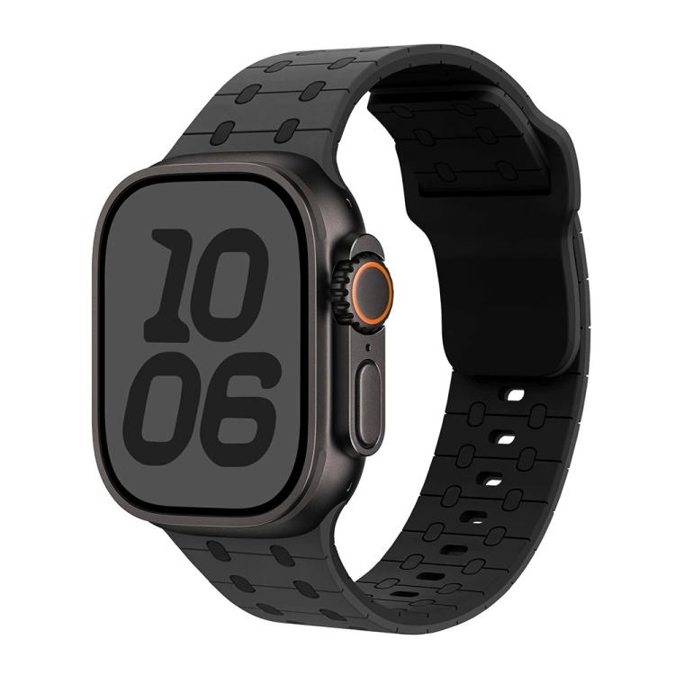 Three-color Reverse Buckle Silicone Watch Band, For Apple Watch 46mm / 49mm / 45mm / 44mm, For Apple Watch 42mm / 41mm / 40mm / 38mm