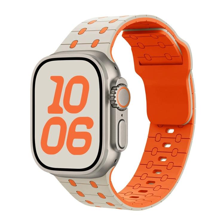 Three-color Reverse Buckle Silicone Watch Band, For Apple Watch 46mm / 49mm / 45mm / 44mm, For Apple Watch 42mm / 41mm / 40mm / 38mm