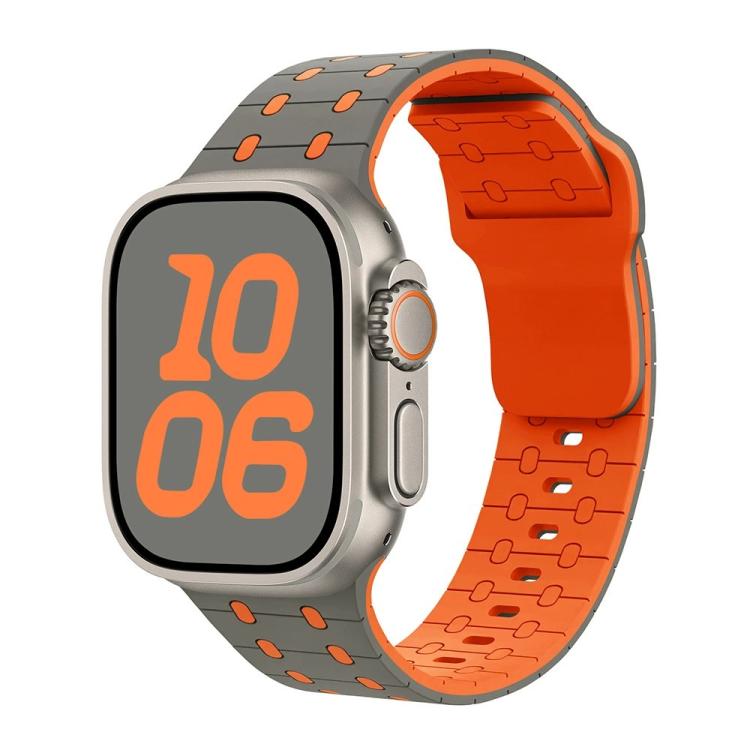 Three-color Reverse Buckle Silicone Watch Band, For Apple Watch 46mm / 49mm / 45mm / 44mm, For Apple Watch 42mm / 41mm / 40mm / 38mm