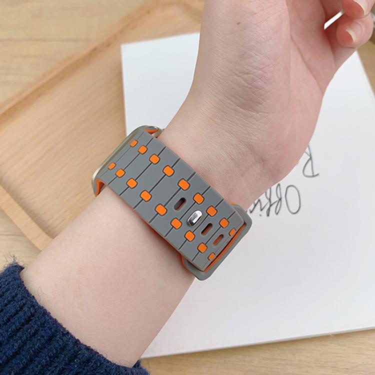 Three-color Reverse Buckle Silicone Watch Band, For Apple Watch 46mm / 49mm / 45mm / 44mm, For Apple Watch 42mm / 41mm / 40mm / 38mm