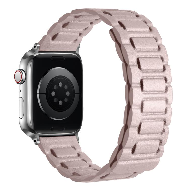 I-shaped Three-piece Leather Magnetic Watch Band, For Apple Watch 46mm / 49mm / 45mm / 44mm, For Apple Watch 42mm / 41mm / 40mm / 38mm