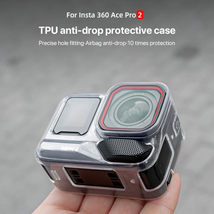 Body Soft TPU Protective Case with Lens Cover, For Insta360 Ace / Ace Pro / Pro 2, For Insta360 GO 3 / 3S