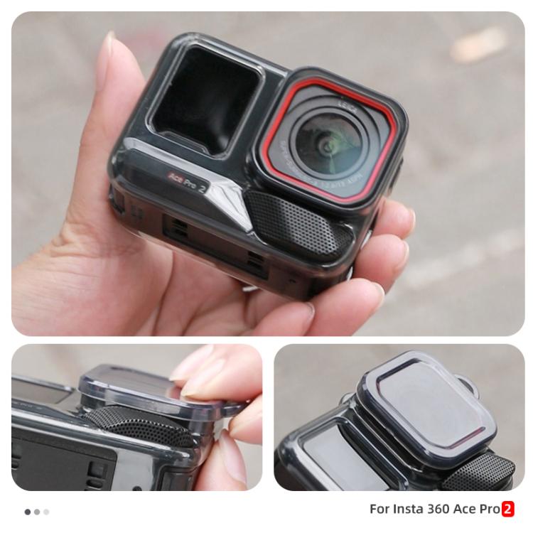 Body Soft TPU Protective Case with Lens Cover, For Insta360 Ace / Ace Pro / Pro 2, For Insta360 GO 3 / 3S