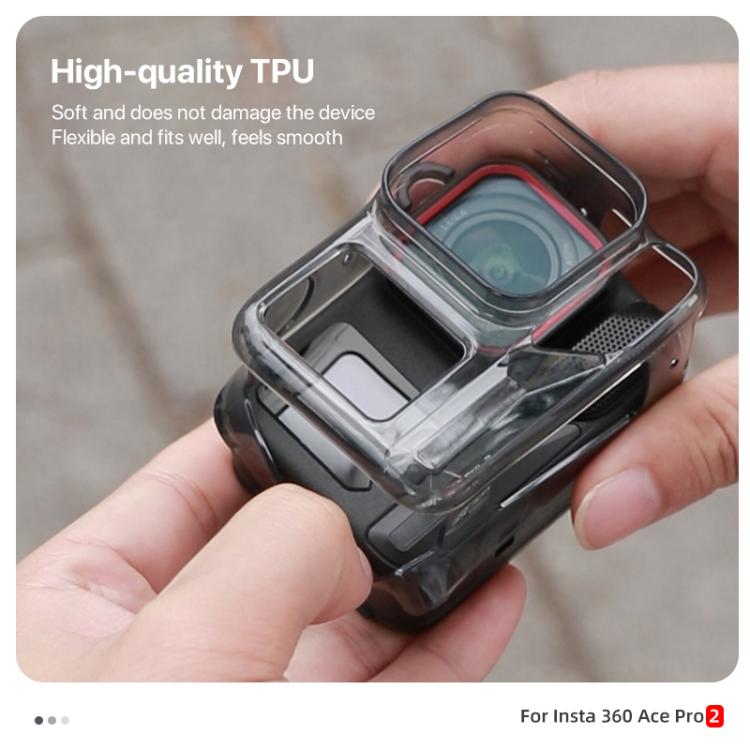 Body Soft TPU Protective Case with Lens Cover, For Insta360 Ace / Ace Pro / Pro 2, For Insta360 GO 3 / 3S