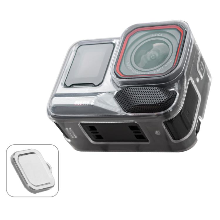 Body Soft TPU Protective Case with Lens Cover, For Insta360 Ace / Ace Pro / Pro 2, For Insta360 GO 3 / 3S