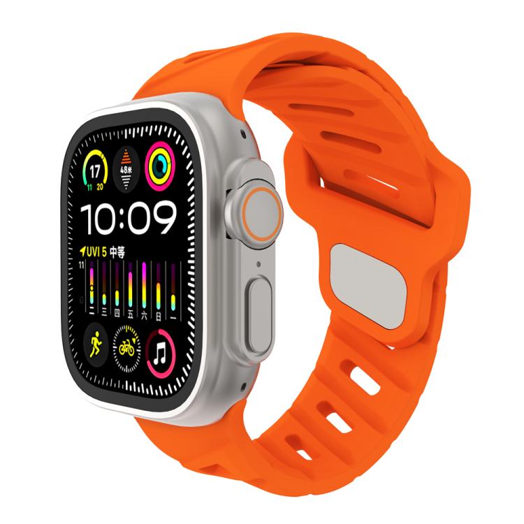 Slanted Hole Silicone Watch Band, For Apple Watch 46mm / 49mm / 45mm / 44mm, For Apple Watch 42mm / 41mm / 40mm / 38mm