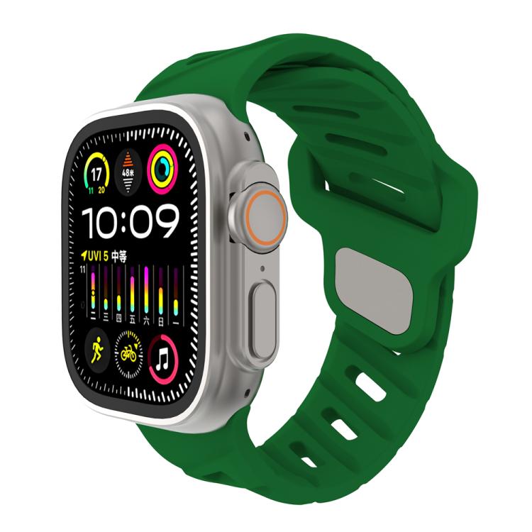 Slanted Hole Silicone Watch Band, For Apple Watch 46mm / 49mm / 45mm / 44mm, For Apple Watch 42mm / 41mm / 40mm / 38mm