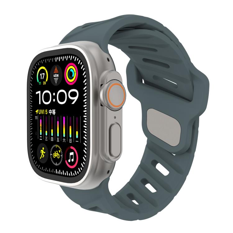 Slanted Hole Silicone Watch Band, For Apple Watch 46mm / 49mm / 45mm / 44mm, For Apple Watch 42mm / 41mm / 40mm / 38mm