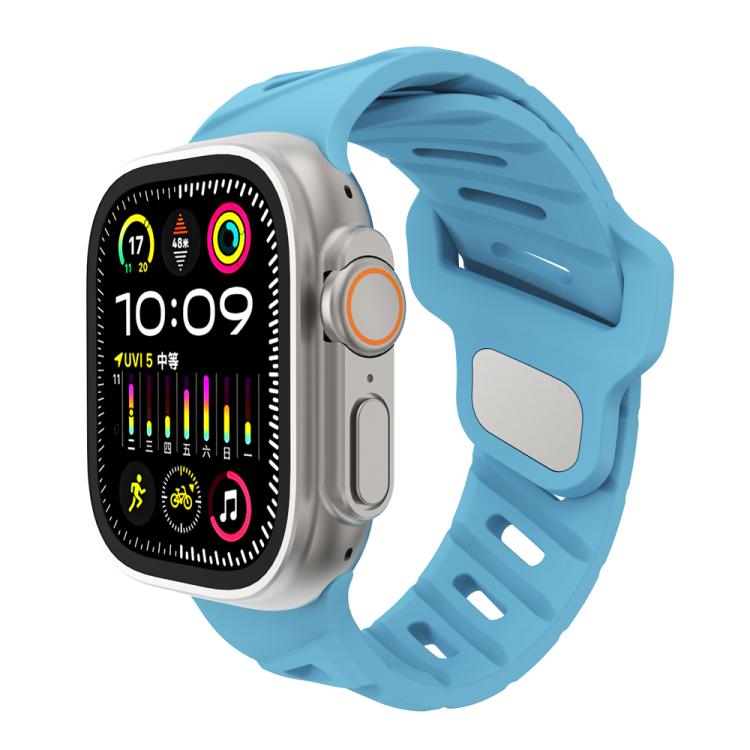 Slanted Hole Silicone Watch Band, For Apple Watch 46mm / 49mm / 45mm / 44mm, For Apple Watch 42mm / 41mm / 40mm / 38mm