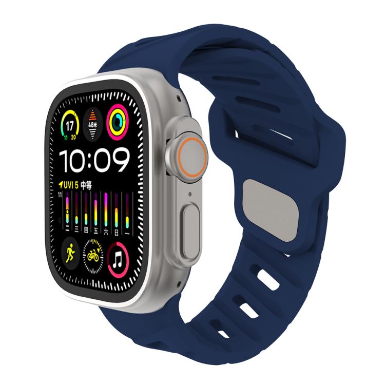 Slanted Hole Silicone Watch Band, For Apple Watch 46mm / 49mm / 45mm / 44mm, For Apple Watch 42mm / 41mm / 40mm / 38mm