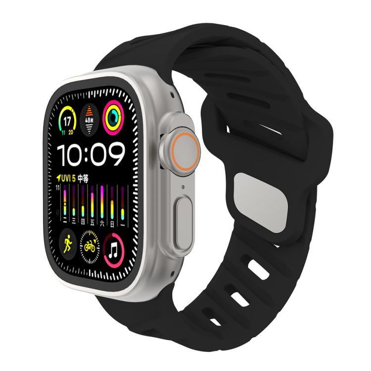Slanted Hole Silicone Watch Band, For Apple Watch 46mm / 49mm / 45mm / 44mm, For Apple Watch 42mm / 41mm / 40mm / 38mm