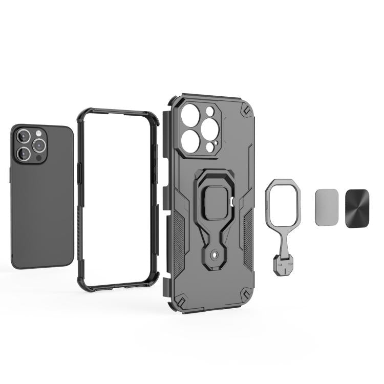 Metal Kickstand TPU Hybrid PC Phone Case, For iPhone 16, For iPhone 15 Pro Max, For iPhone 15 Pro, For iPhone 14 Plus / 15 Plus