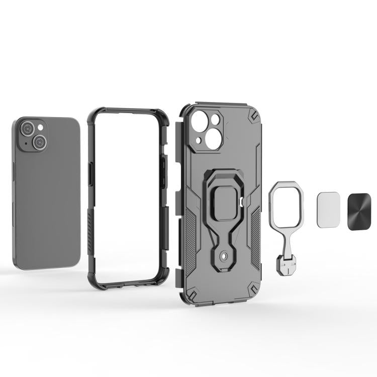 Metal Kickstand TPU Hybrid PC Phone Case, For iPhone 15, For iPhone 14, For iPhone 14 Pro, For iPhone 14 Pro Max