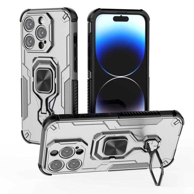 Metal Kickstand TPU Hybrid PC Phone Case, For iPhone 15, For iPhone 14, For iPhone 14 Pro, For iPhone 14 Pro Max