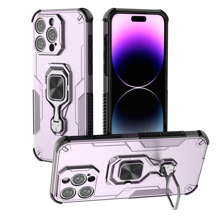 Metal Kickstand TPU Hybrid PC Phone Case, For iPhone 15, For iPhone 14, For iPhone 14 Pro, For iPhone 14 Pro Max