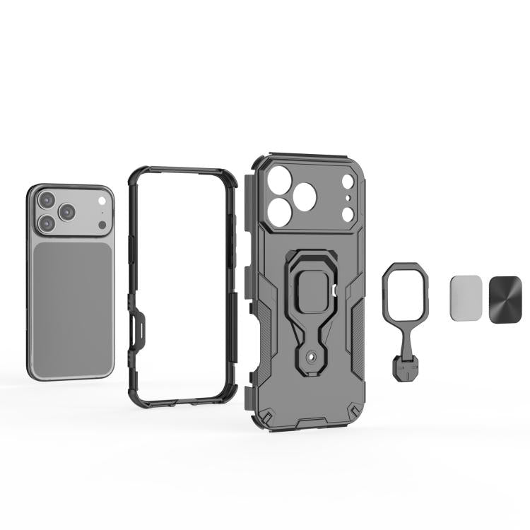 Metal Kickstand TPU Hybrid PC Phone Case, For iPhone 17 Pro Max, For iPhone 17 Pro, For iPhone 17, For iPhone 17 Air