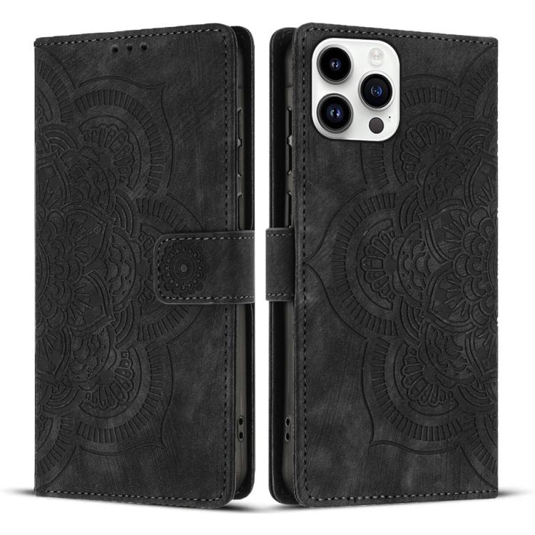 Mandala Embossed Retro Frosted Leather Phone Case, For iPhone 14 Pro Max, For iPhone 7 / 8 / SE 2022, For iPhone 13 Pro Max, For iPhone 13 Pro