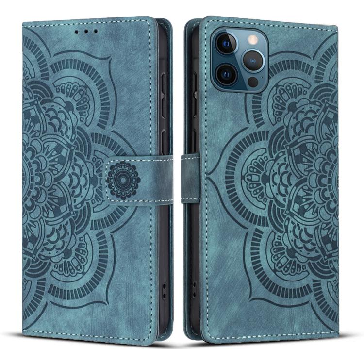 Mandala Embossed Retro Frosted Leather Phone Case, For iPhone 12 mini / 13 mini, For iPhone 12 / 12 Pro, For iPhone 12 Pro Max, For iPhone 11 Pro Max