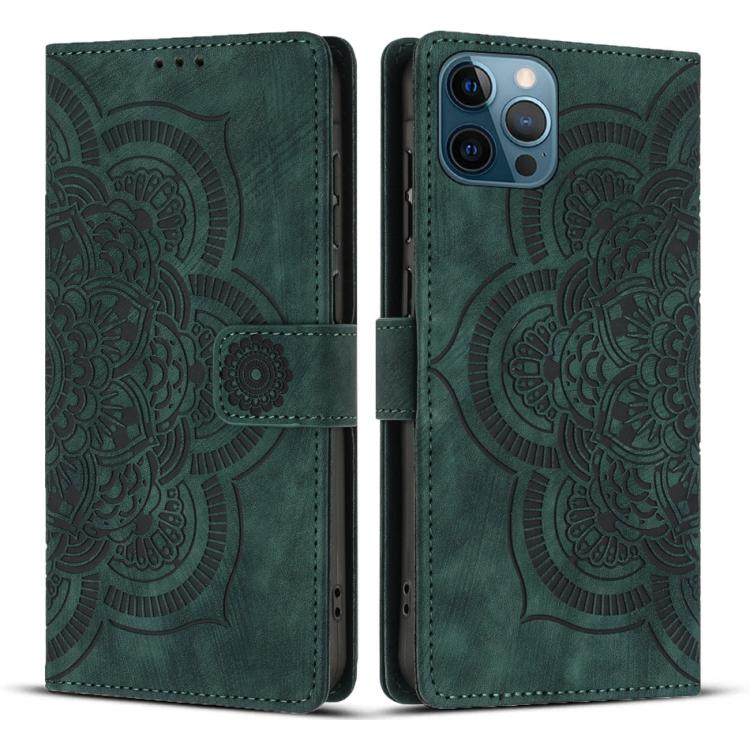 Mandala Embossed Retro Frosted Leather Phone Case, For iPhone 12 mini / 13 mini, For iPhone 12 / 12 Pro, For iPhone 12 Pro Max, For iPhone 11 Pro Max