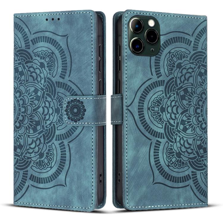 Mandala Embossed Retro Frosted Leather Phone Case, For iPhone 12 mini / 13 mini, For iPhone 12 / 12 Pro, For iPhone 12 Pro Max, For iPhone 11 Pro Max