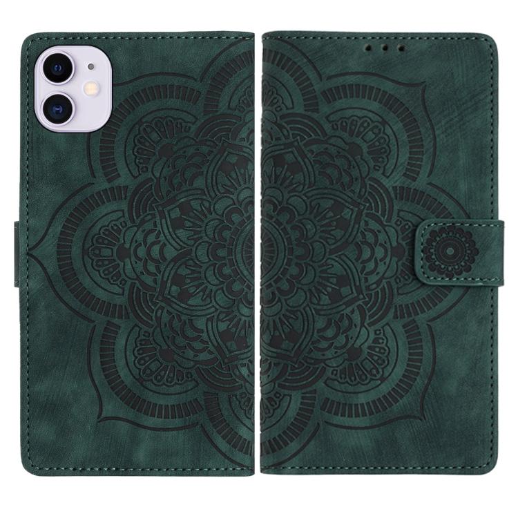Mandala Embossed Retro Frosted Leather Phone Case, For iPhone 11, For iPhone 11 Pro, For iPhone X / XS, For iPhone XR