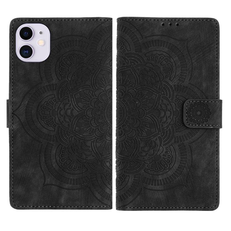 Mandala Embossed Retro Frosted Leather Phone Case, For iPhone 11, For iPhone 11 Pro, For iPhone X / XS, For iPhone XR