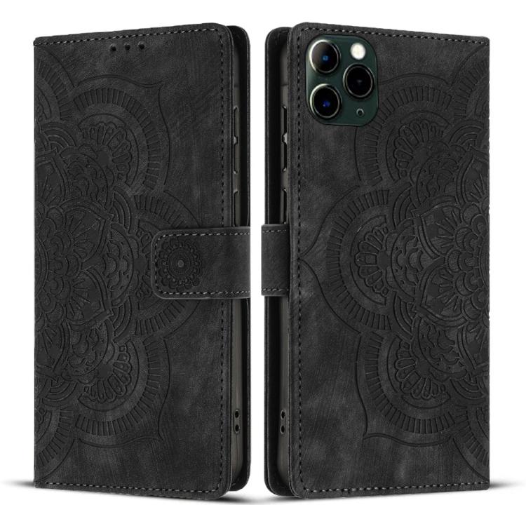 Mandala Embossed Retro Frosted Leather Phone Case, For iPhone 11, For iPhone 11 Pro, For iPhone X / XS, For iPhone XR