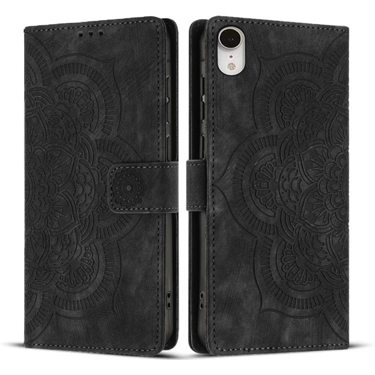 Mandala Embossed Retro Frosted Leather Phone Case, For iPhone 11, For iPhone 11 Pro, For iPhone X / XS, For iPhone XR