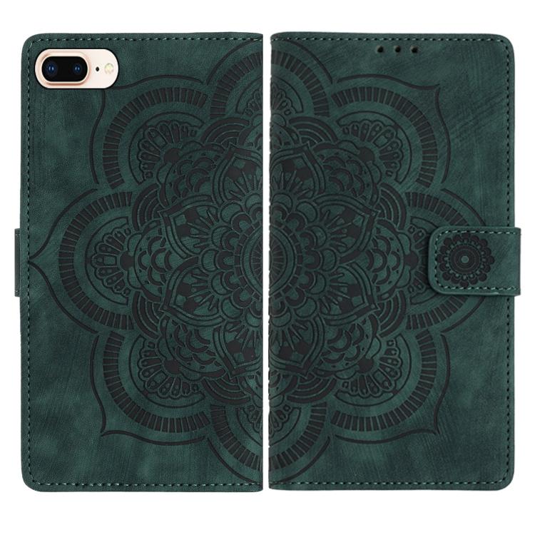Mandala Embossed Retro Frosted Leather Phone Case, For iPhone XS Max, For iPhone 7 Plus / 8 Plus
