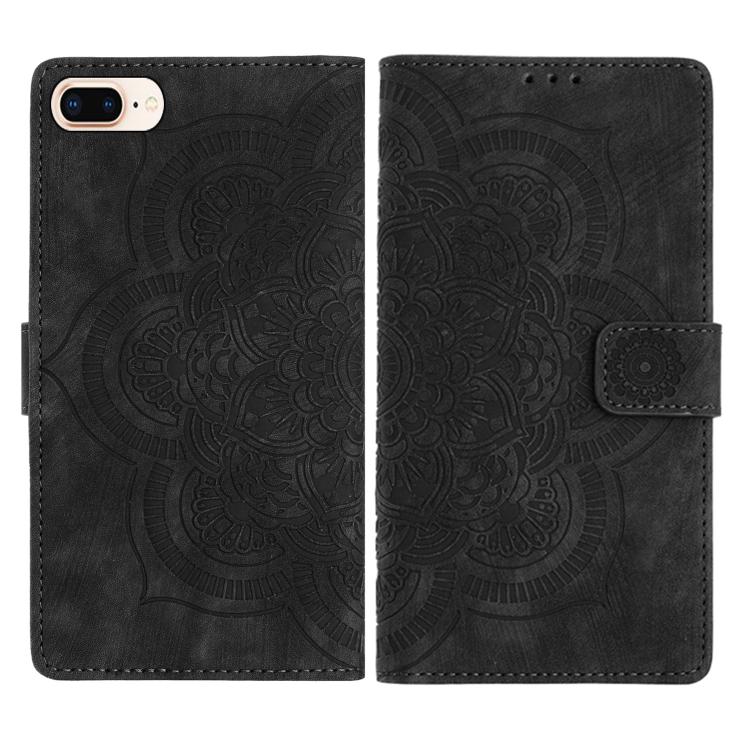 Mandala Embossed Retro Frosted Leather Phone Case, For iPhone XS Max, For iPhone 7 Plus / 8 Plus