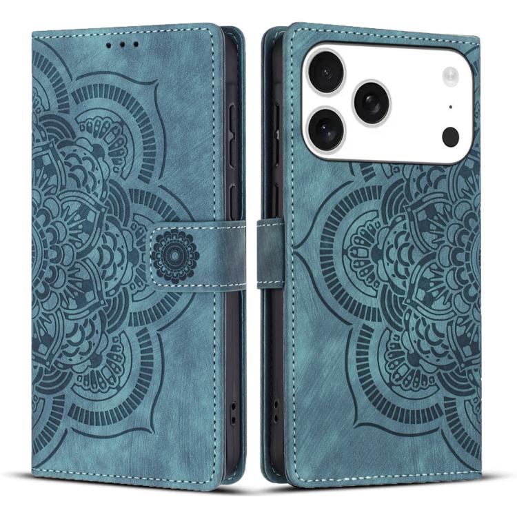 Mandala Embossed Retro Frosted Leather Phone Case, For iPhone 17 Pro Max, For iPhone 17 Pro, For iPhone 17, For iPhone 17 Air