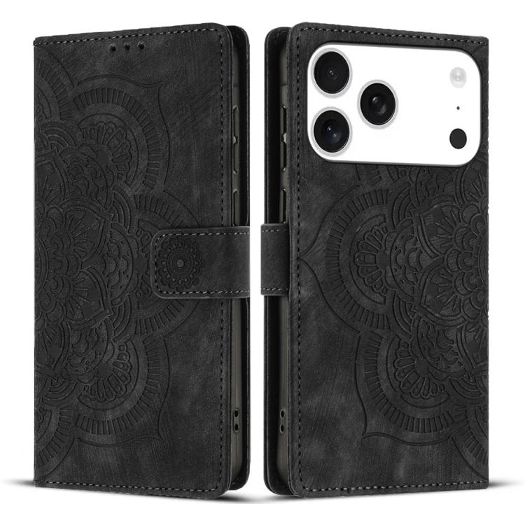 Mandala Embossed Retro Frosted Leather Phone Case, For iPhone 17 Pro Max, For iPhone 17 Pro, For iPhone 17, For iPhone 17 Air