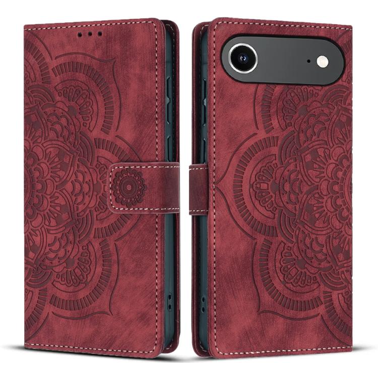 Mandala Embossed Retro Frosted Leather Phone Case, For iPhone 17 Pro Max, For iPhone 17 Pro, For iPhone 17, For iPhone 17 Air