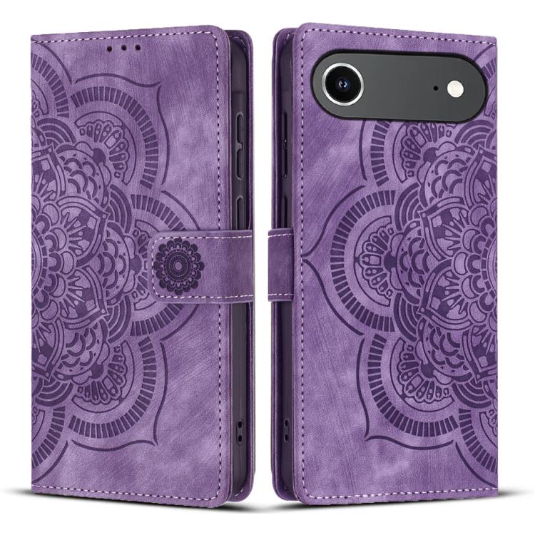 Mandala Embossed Retro Frosted Leather Phone Case, For iPhone 17 Pro Max, For iPhone 17 Pro, For iPhone 17, For iPhone 17 Air