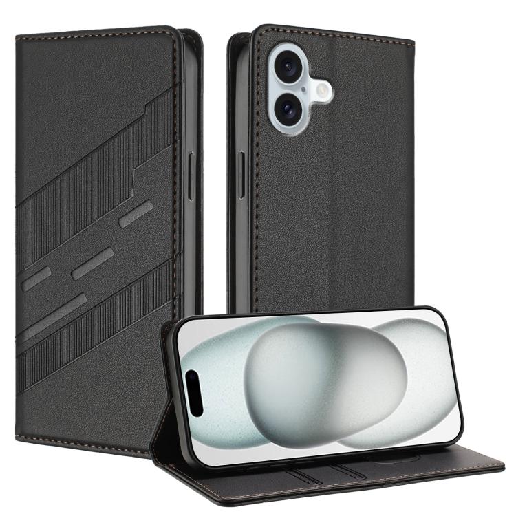 Embossed Multi-functional Wallet Retro Leather Phone Case, For iPhone 16 Pro, For iPhone 16 Plus, For iPhone 16