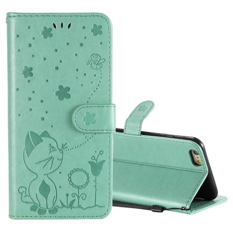 Cat Bee Embossing Pattern Shockproof Horizontal Flip Leather Case with Holder & Card Slots & Wallet, For iPhone 6 Plus, For iPhone 6, For iPhone 8 Plus / 7 Plus, For iPhone 7 / 8 / SE 2022 / SE 2020