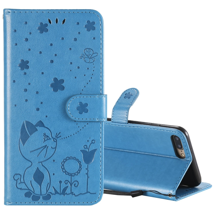 Cat Bee Embossing Pattern Shockproof Horizontal Flip Leather Case with Holder & Card Slots & Wallet, For iPhone 6 Plus, For iPhone 6, For iPhone 8 Plus / 7 Plus, For iPhone 7 / 8 / SE 2022 / SE 2020