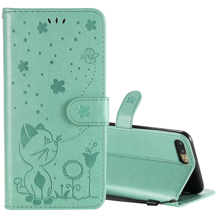 Cat Bee Embossing Pattern Shockproof Horizontal Flip Leather Case with Holder & Card Slots & Wallet, For iPhone 6 Plus, For iPhone 6, For iPhone 8 Plus / 7 Plus, For iPhone 7 / 8 / SE 2022 / SE 2020