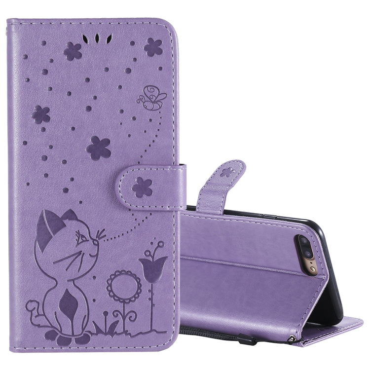 Cat Bee Embossing Pattern Shockproof Horizontal Flip Leather Case with Holder & Card Slots & Wallet, For iPhone 6 Plus, For iPhone 6, For iPhone 8 Plus / 7 Plus, For iPhone 7 / 8 / SE 2022 / SE 2020
