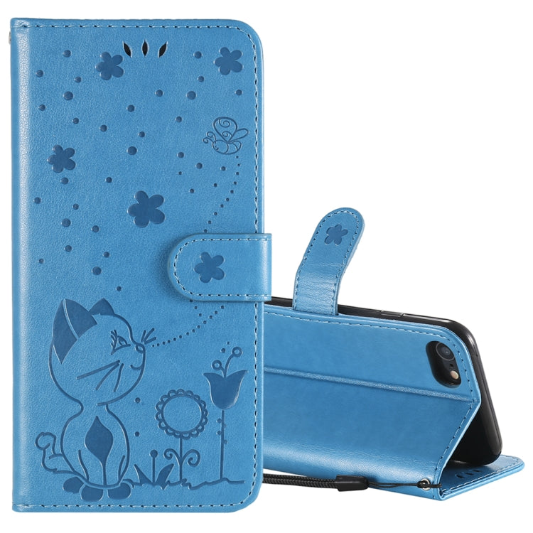 Cat Bee Embossing Pattern Shockproof Horizontal Flip Leather Case with Holder & Card Slots & Wallet, For iPhone 6 Plus, For iPhone 6, For iPhone 8 Plus / 7 Plus, For iPhone 7 / 8 / SE 2022 / SE 2020