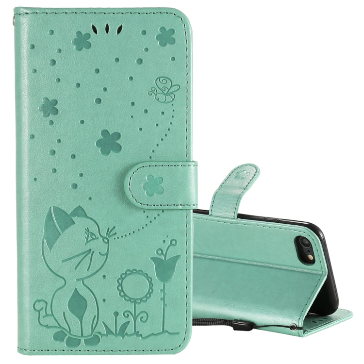 Cat Bee Embossing Pattern Shockproof Horizontal Flip Leather Case with Holder & Card Slots & Wallet, For iPhone 6 Plus, For iPhone 6, For iPhone 8 Plus / 7 Plus, For iPhone 7 / 8 / SE 2022 / SE 2020