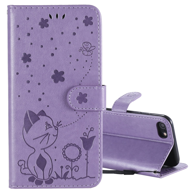 Cat Bee Embossing Pattern Shockproof Horizontal Flip Leather Case with Holder & Card Slots & Wallet, For iPhone 6 Plus, For iPhone 6, For iPhone 8 Plus / 7 Plus, For iPhone 7 / 8 / SE 2022 / SE 2020