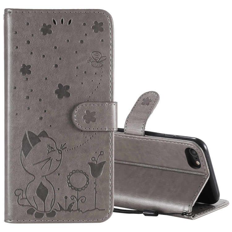 Cat Bee Embossing Pattern Shockproof Horizontal Flip Leather Case with Holder & Card Slots & Wallet, For iPhone 6 Plus, For iPhone 6, For iPhone 8 Plus / 7 Plus, For iPhone 7 / 8 / SE 2022 / SE 2020