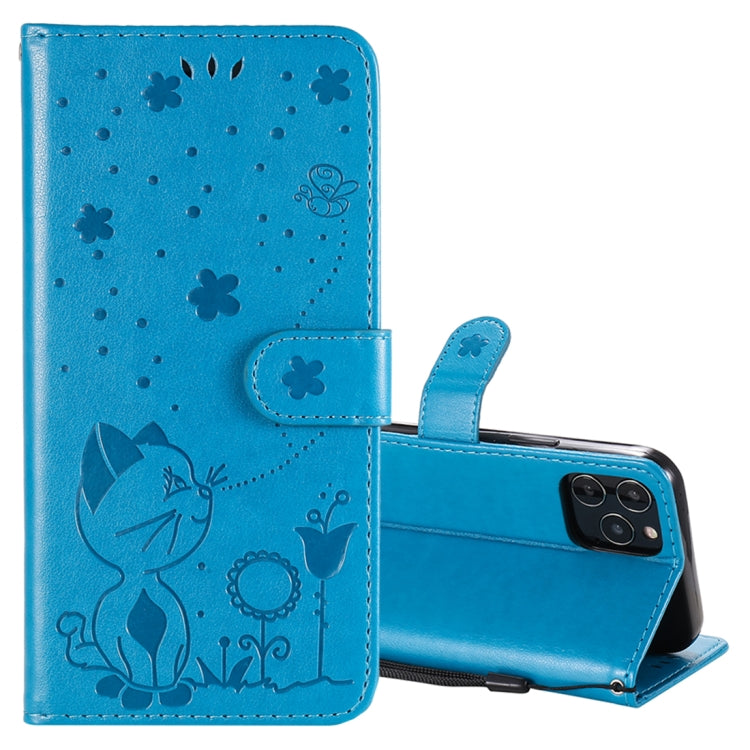 Cat Bee Embossing Pattern Shockproof Horizontal Flip Leather Case with Holder & Card Slots & Wallet, For iPhone 12 / 12 Pro, For iPhone 12 Pro Max, For iPhone X / XS, For iPhone XR
