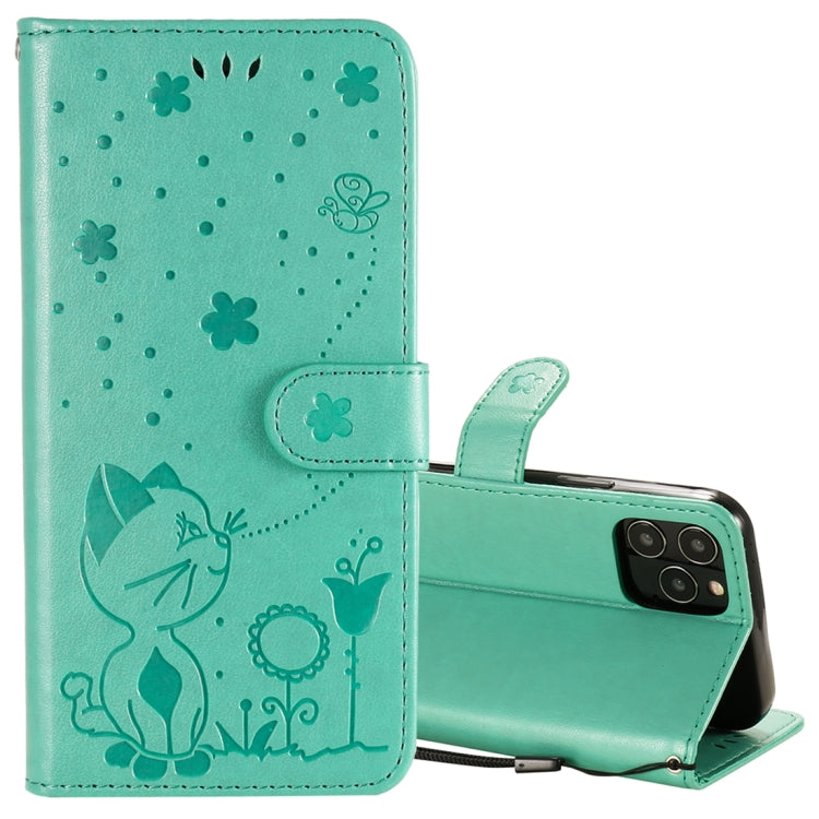 Cat Bee Embossing Pattern Shockproof Horizontal Flip Leather Case with Holder & Card Slots & Wallet, For iPhone 12 / 12 Pro, For iPhone 12 Pro Max, For iPhone X / XS, For iPhone XR